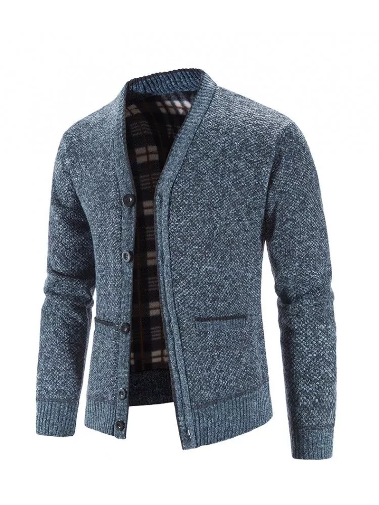 Cardigan Maglione Blu Uomo Lana Giacca Uomo Lana Cotta Maglione