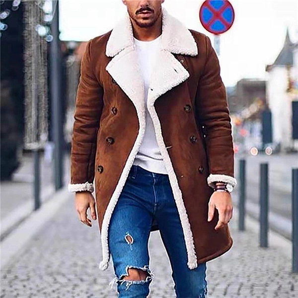 Cappotto Uomo Elegante Slim Fit Inverno Abbigliamento Uomo