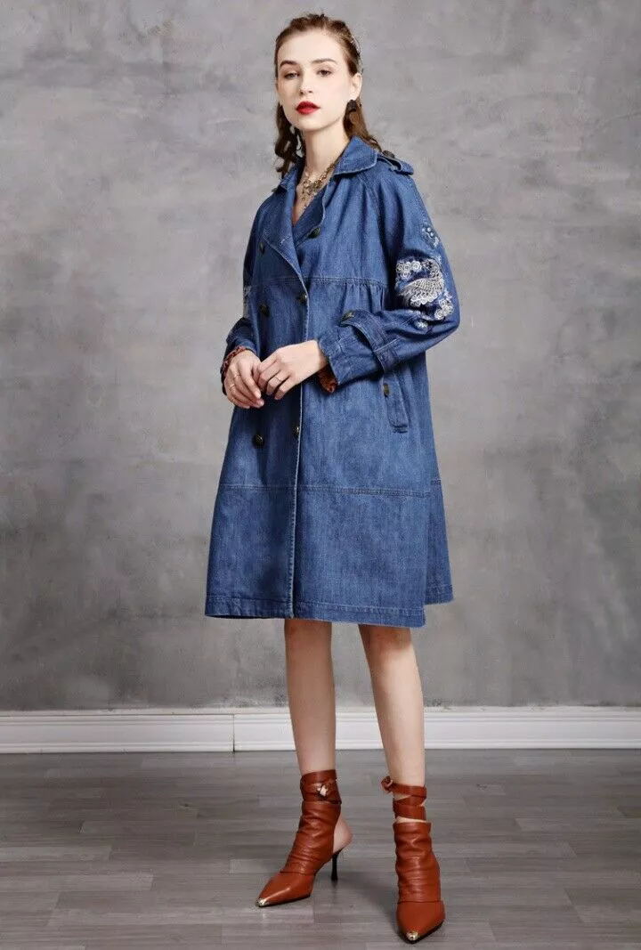 Denim Cappotto Jeans Donna Stabiliant Giacca In Jeans Oversize Slim Fit  Fracomina Cappotto