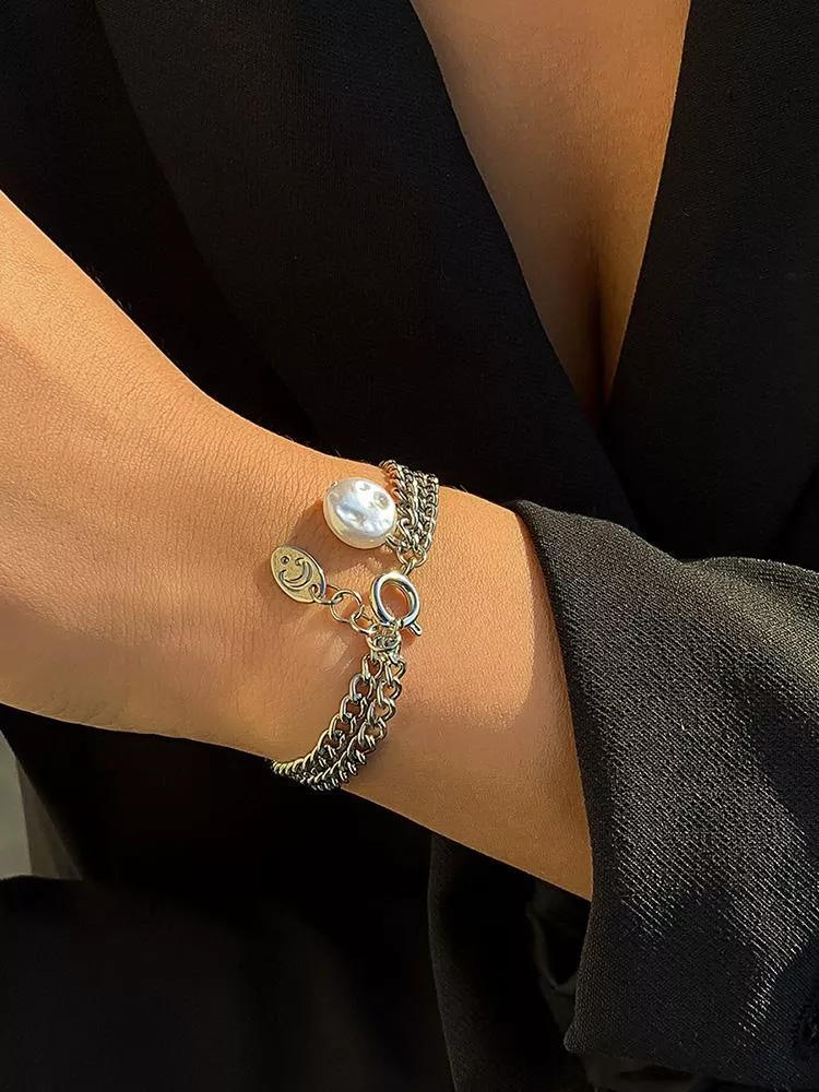 Jewelry - Curb Catena Bracciale In Acciaio Inox Biker Meccanico