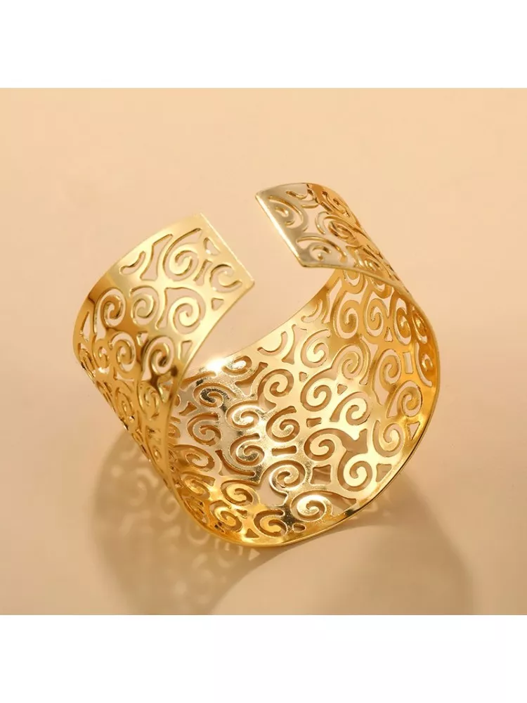 Bracciale Aperto Linea Avvolgente Placcatura in Oro 14k - Gianni Stizzo