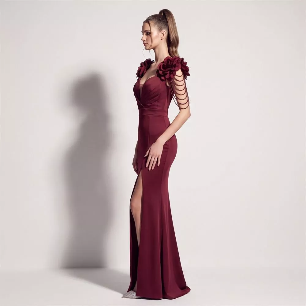 Abito Donna Elegante Aderente Scollo a V Senza Maniche 155cm H5WCL