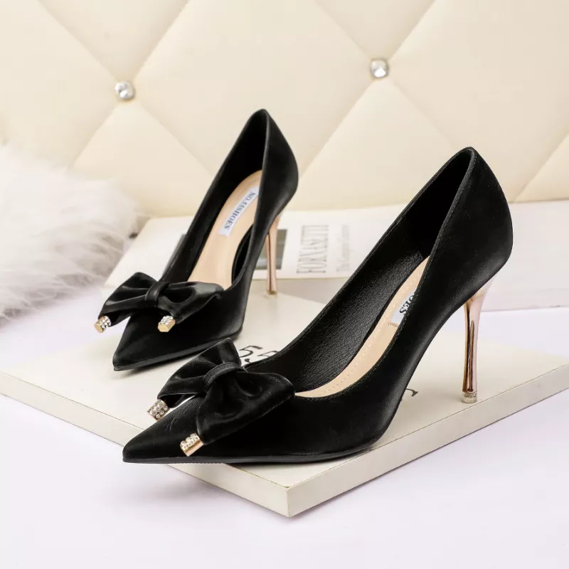 Scarpe Con Tacco 8cm Donna - D&eacute;collet&eacute; In Ecopelle Nere/Beige, Tacco Largo E Comodo