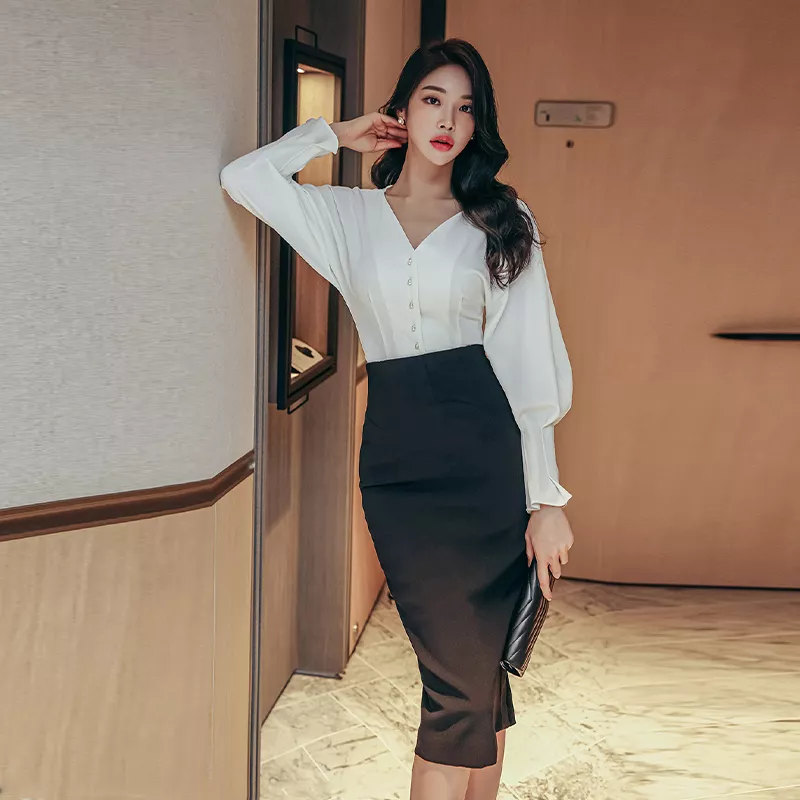 Tubino Gonne A Ginocchio Tailleur Completo Donna Ufficio Gonna