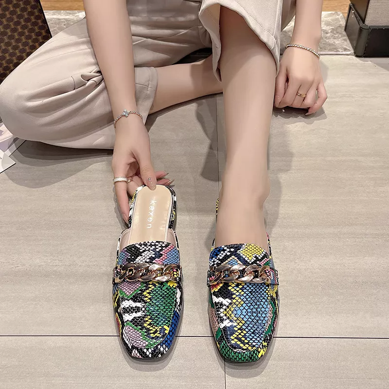 sandali ciabatte sabot colorato comode basso slipon estate pelle