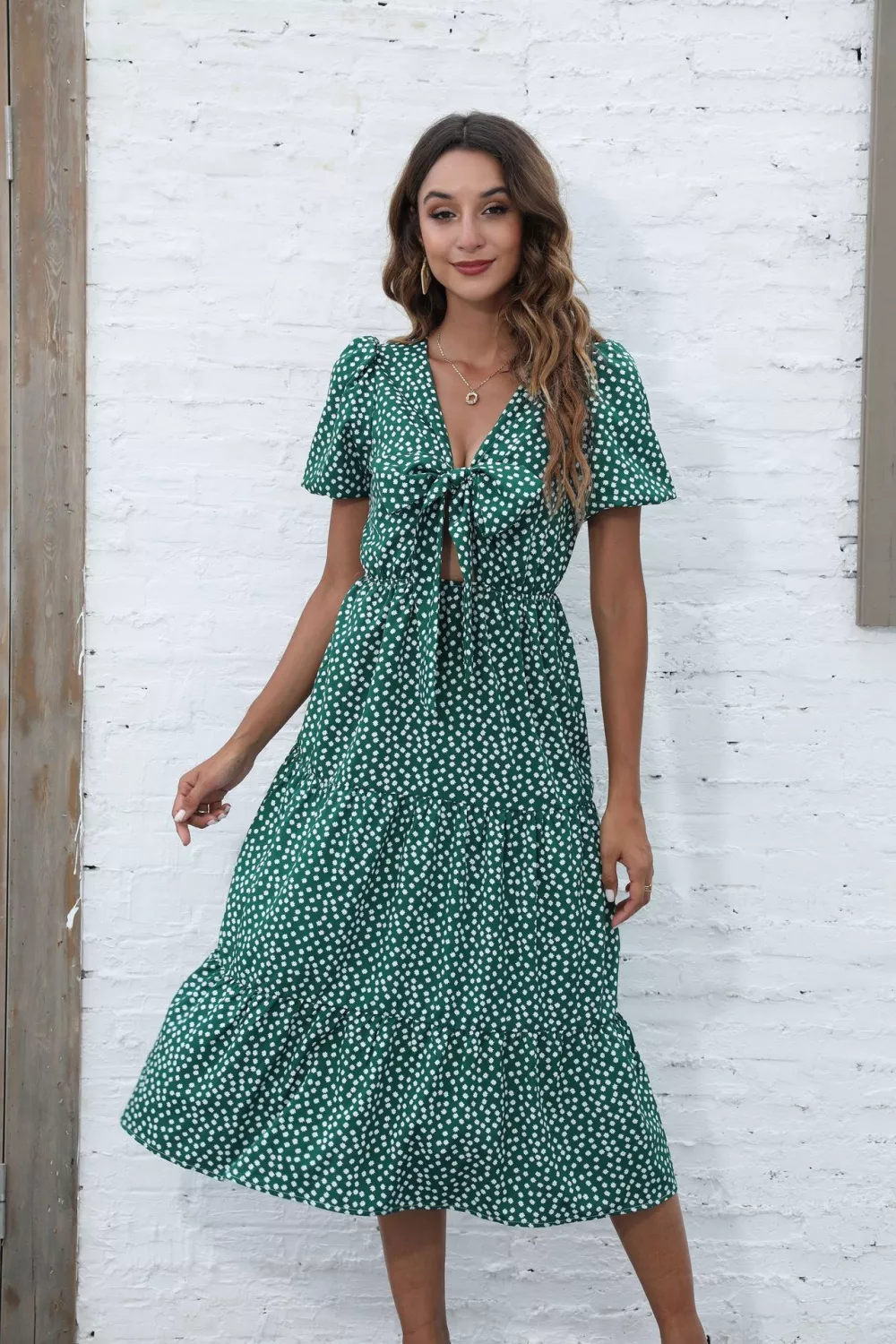 Vestito verde deals a pois