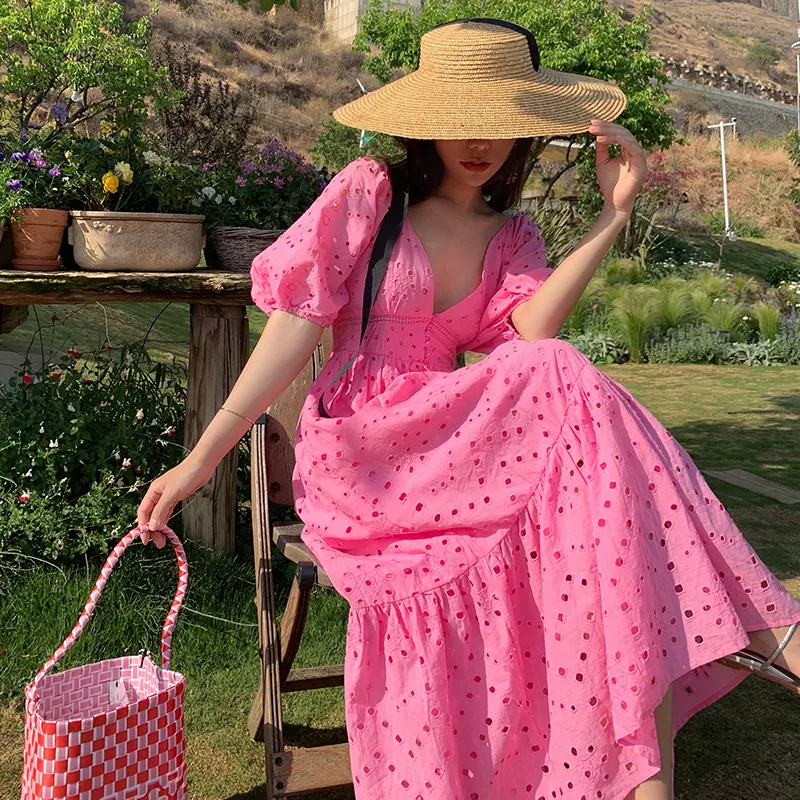 Abito Donna Estivo Elegante - Prendisole Corto Con Orlo Irregolare, Cotone Morbido - Foto 7