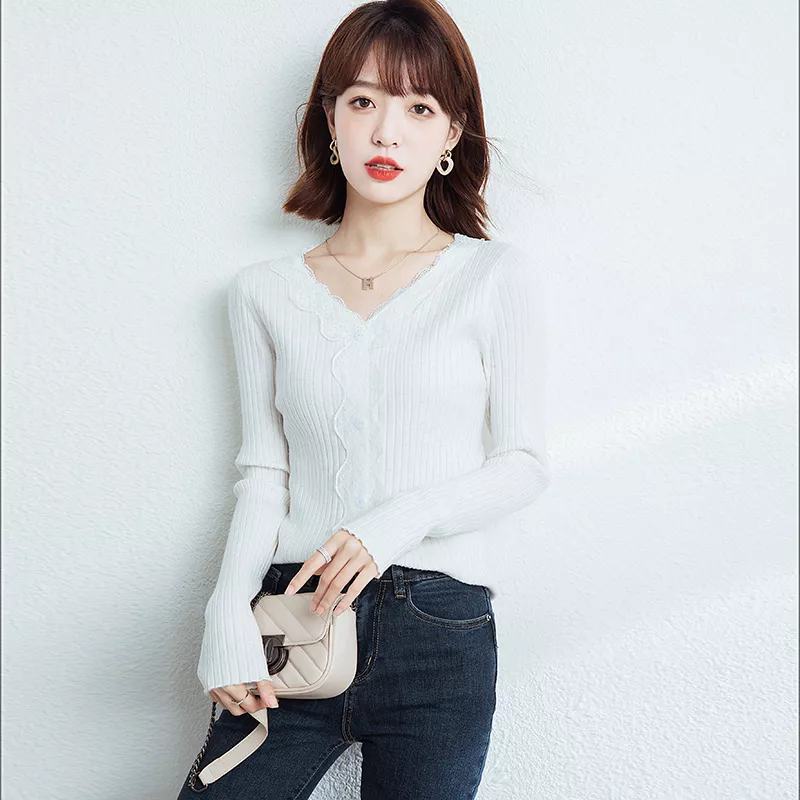 Maglione Corto Maglioni Ragazza Cardigan Maglia Top Pullover Corto