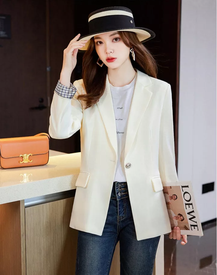 Allegra K Giacca Floreale Donna Con Bottoni – Maniche Lunghe, Cappotto Leggero Autunnale Con Colletto