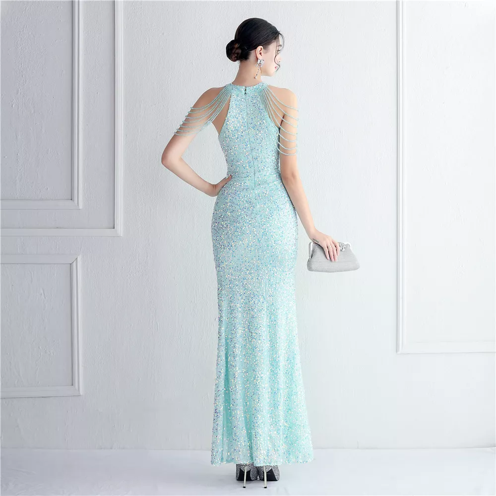 Hdhdeueh Maxi abito da donna con strass Abaya musulmano Eid Mubarak Ramadan marocchino caftano Dubai abito da festa, 01 Nero, S