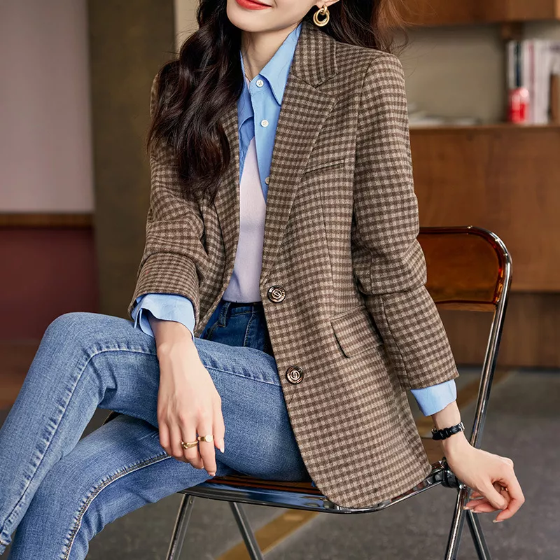 Blazer Donna In Jersey – Taglio Classico Con Due Bottoni E Tasche Con Patta