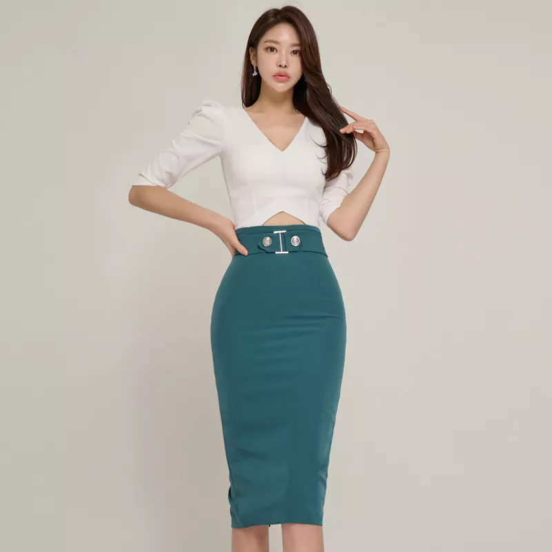 Gonna A Tubino Basic TOM TAILOR Base Donna - Morbida Scuba, Vestibilità Regolare, Midi