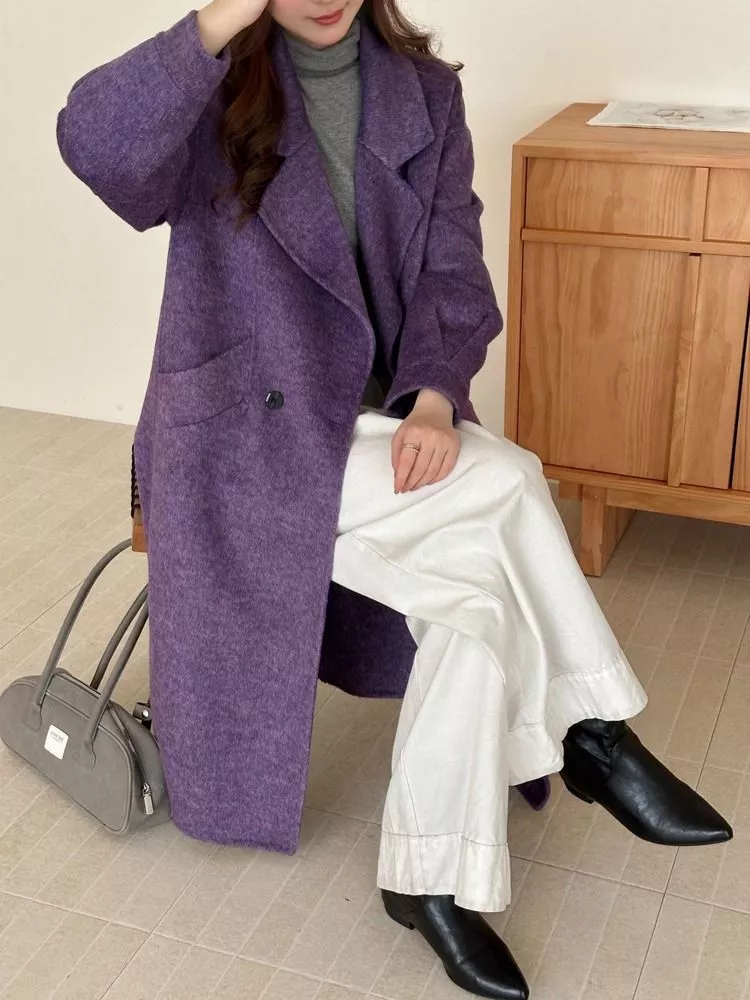 Cappotto Donna Nero Maniche Lunghe Lungo 110cm Termico Semplice AV6UQ