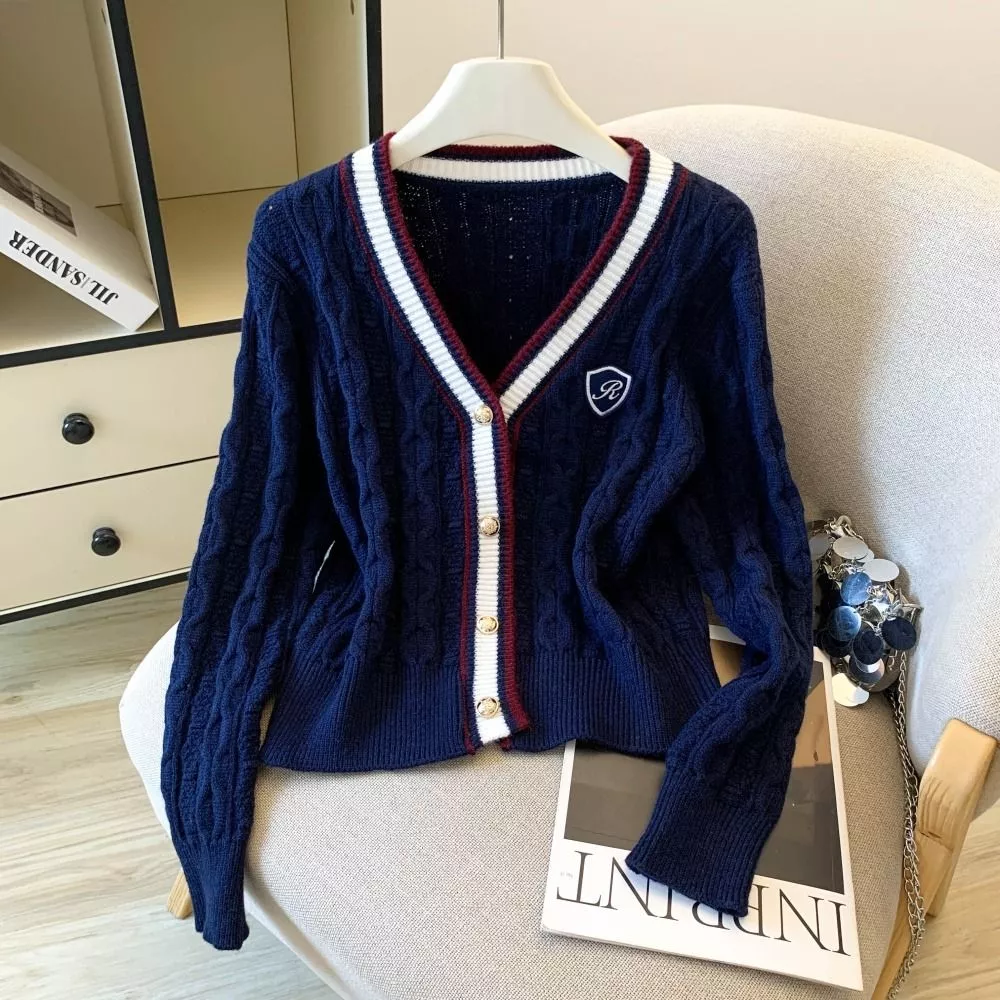Cardigan Donna Maniche Lunghe Maglia Tricot Bianco Grigio Bordeaux Blu OZXWW