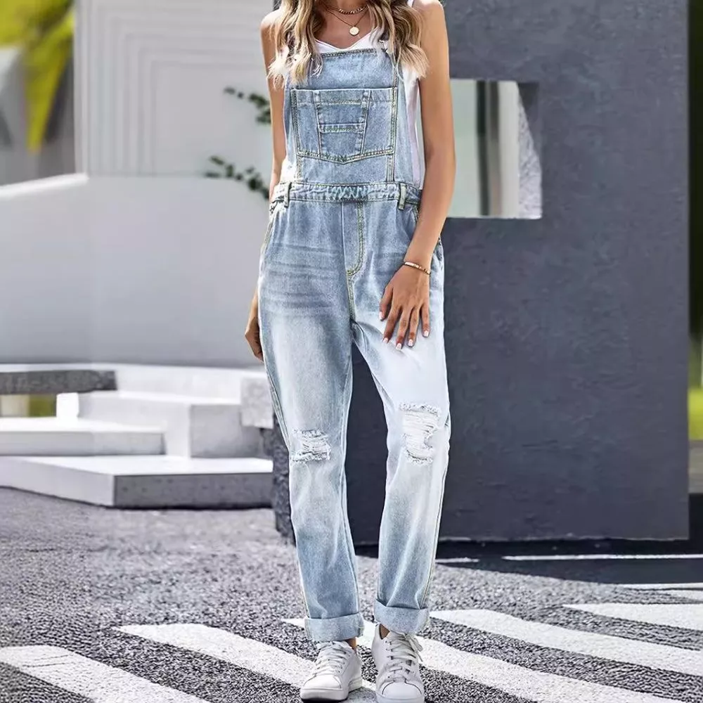 Tuta intera in denim grezzo La Redoute Collections | La Redoute