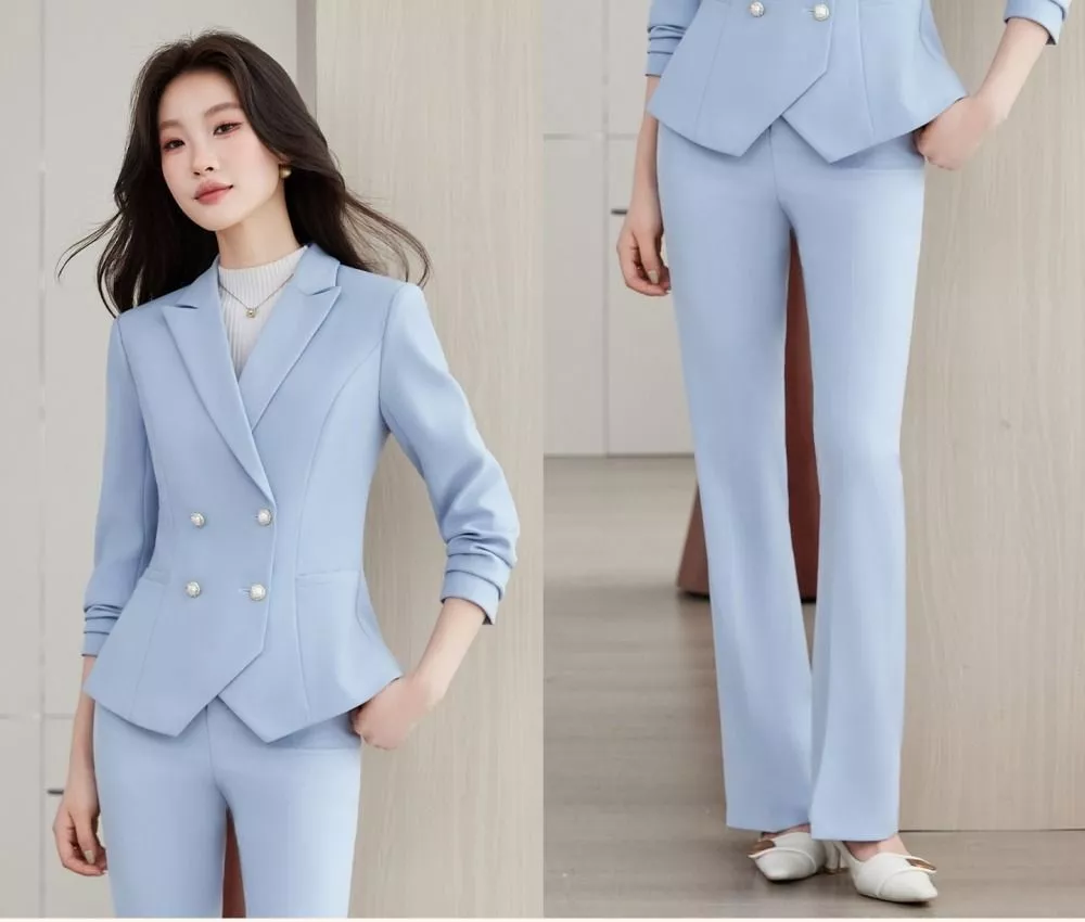 Completo Donna Nero Beige Azzurro Elegante Estivo S M L XL 2XL 3XL 4XL YPBIL