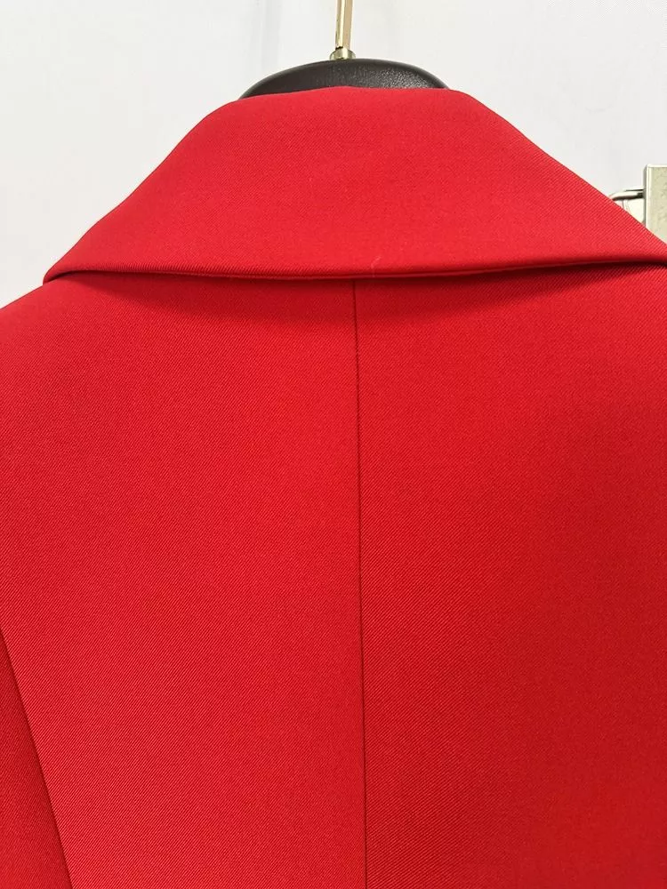 Completo Donna Rosso Maniche Lunghe Zip Giacca E Pantaloni Larghi OXWXU