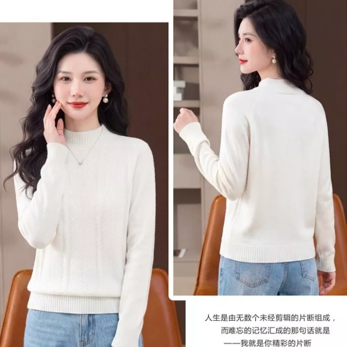 Maglione Donna Girocollo Lavorazione Maglia Morbido Termico CDGY2
