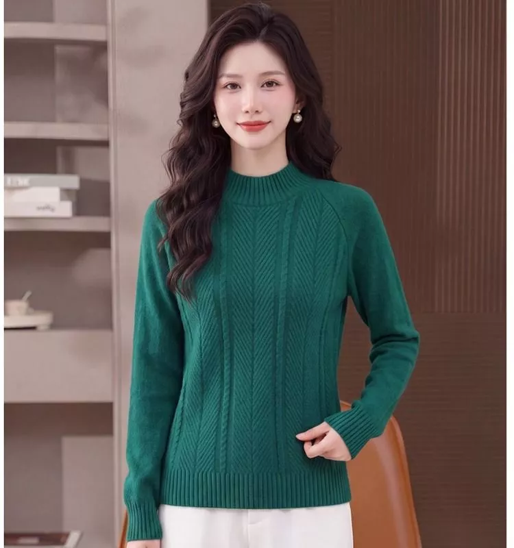 Maglione Donna Girocollo Lavorazione Maglia Morbido Termico CDGY2