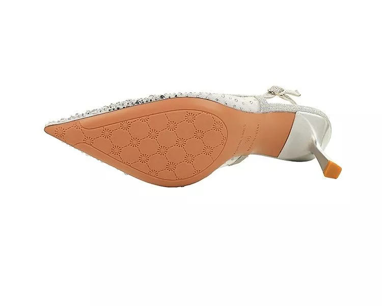 Sandali Donna Oro Argento Tacco 8 Cm D&eacute;collet&eacute; A Punta Eleganti 6EC7E