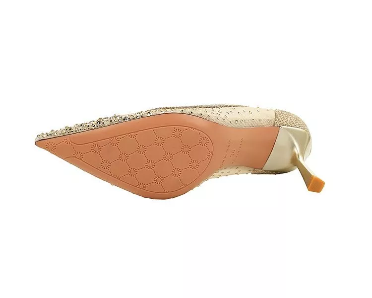 Scarpe Donna D&eacute;collet&eacute; Oro Argento Tacco 8 Cm A Punta Eleganti KH0P9
