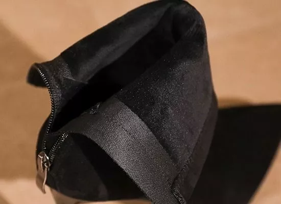 Stivaletti Donna Nero Tacco 10 Cm Punta Fine Zip Posteriore XZM7I